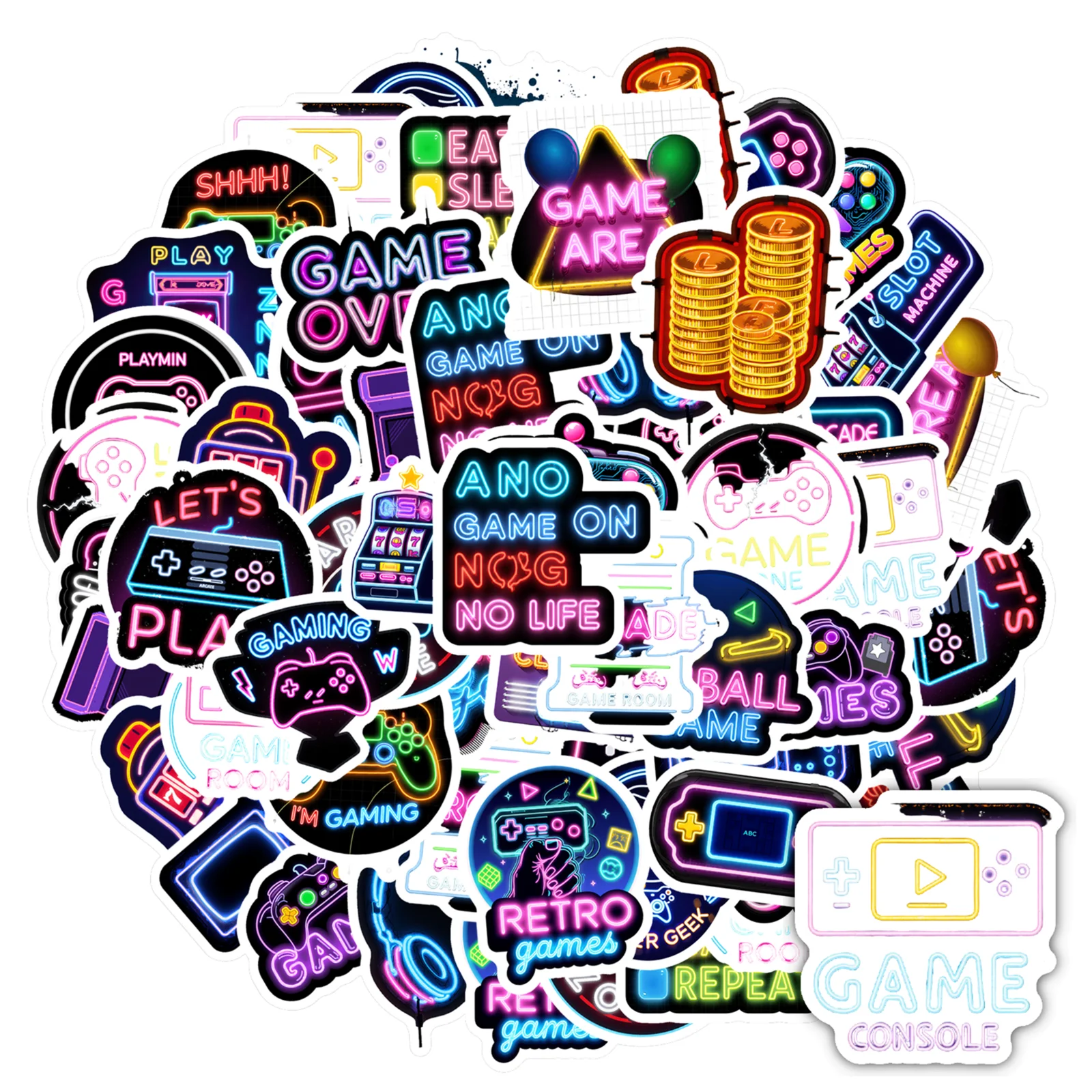 

35 шт., ретро наклейки, причудливые аркадные геймерские наклейки, наклейки для телефона «сделай сам», гитары, ноутбука, чемодана, чашки