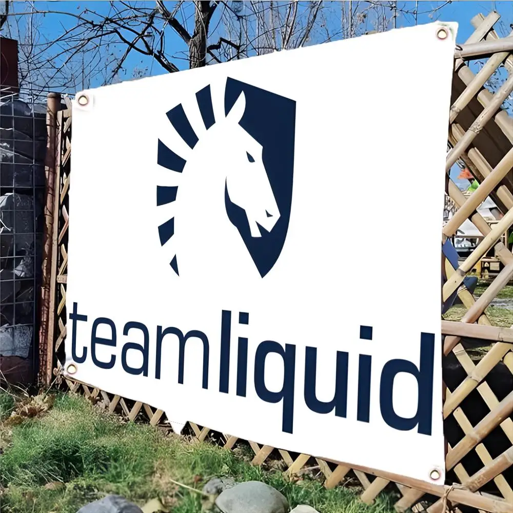 esports club T-Team Liquid Flags Daily four ring borderless design indoor outdoor decor easy hang install
