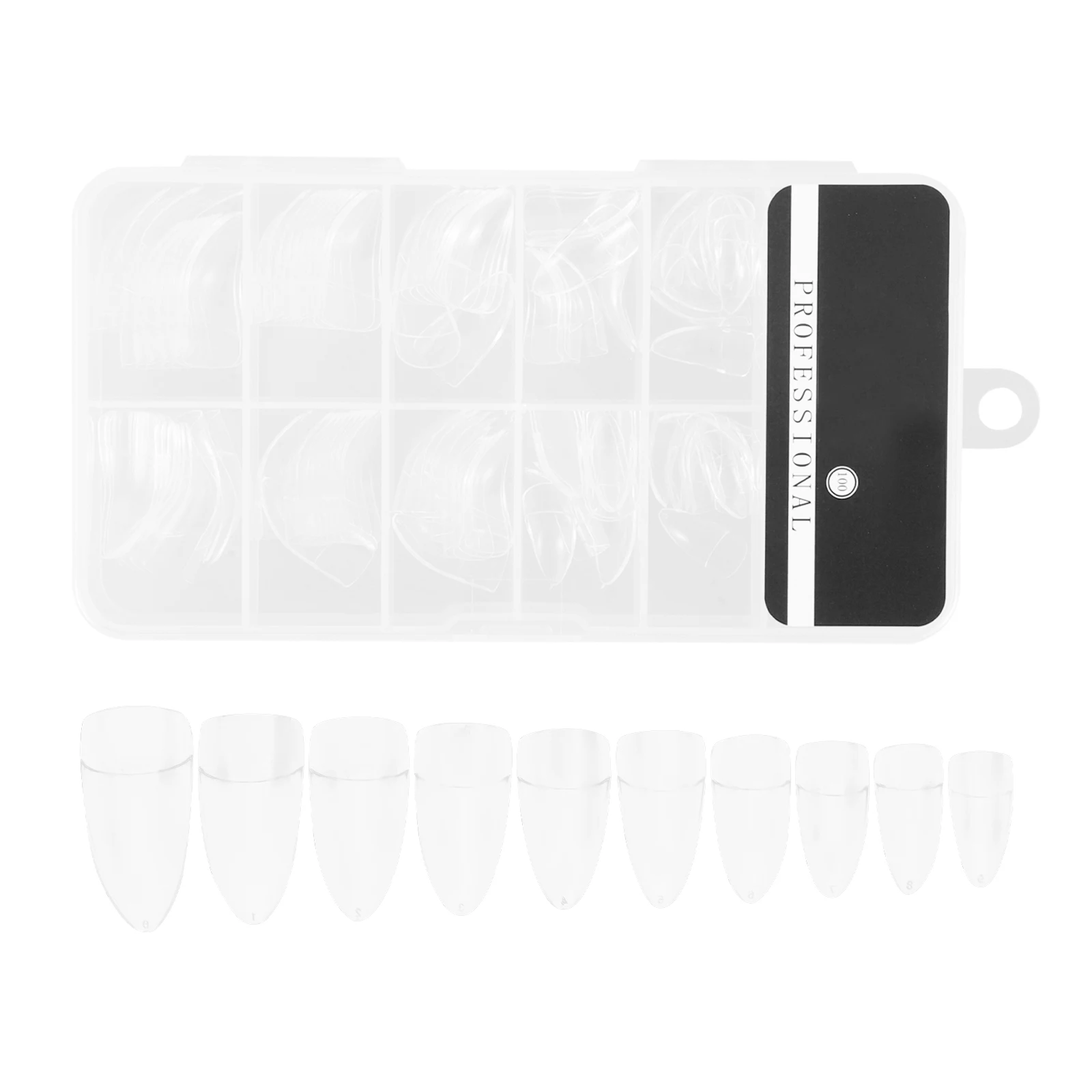 

100pcs Full Cover Press On Nail Tips Clear Plastic Fake Nails Square Shape Women Salon Accessories DIY Home Use Long Lasting