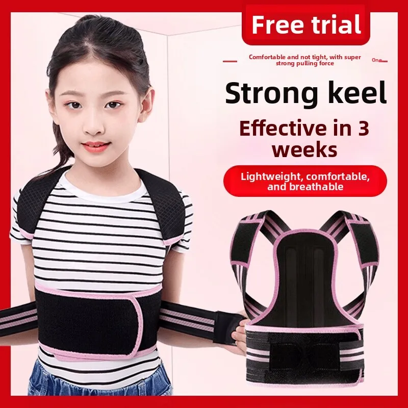 

Posture Corrector for Kids & Teens - Adjustable Back Brace Support for Stooped Shoulders & Scoliosis