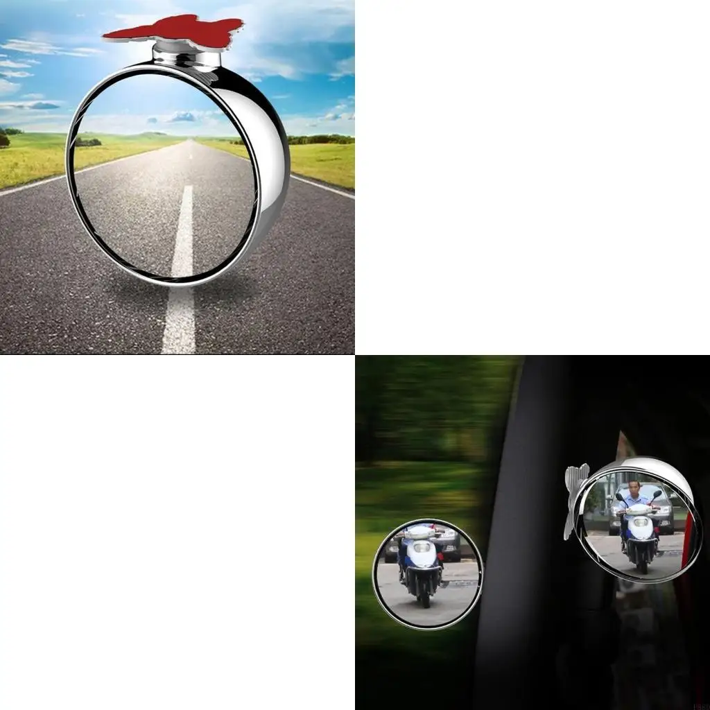 

Car Glass Wide Side Rear View Glass 360 Degree Rotations Blind Spots Glass