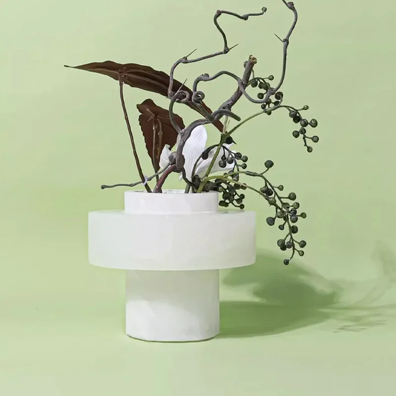 Modern simple light luxury marble flower ware, combination model room sales office B & B hotel green