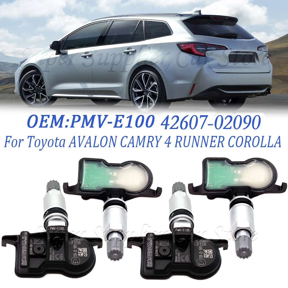 جديد لتويوتا أفالون كامري 4 عداء كورولا جديد TPMS سيارة نظام مراقبة ضغط الإطارات الاستشعار 433MHZ PMV-E100 42607-02090