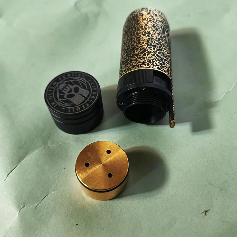 MK2 Özel Mekanik Modifikasyonlu Albert Gammon CipherSkull Sınırlı Üretim Pirinç 26mm Tekli 18650 Pil Yedek Parçalarla Uyumlu