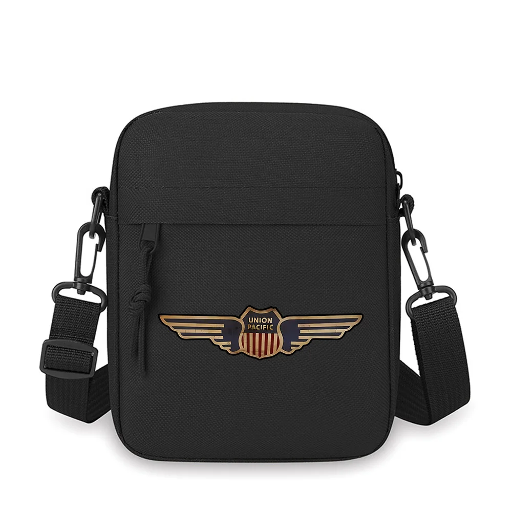 

Vintage winged emblem railroad sign Men Crossbody Bag Single Shoulder Women Cartoon Anime Film Printing Design Unisex