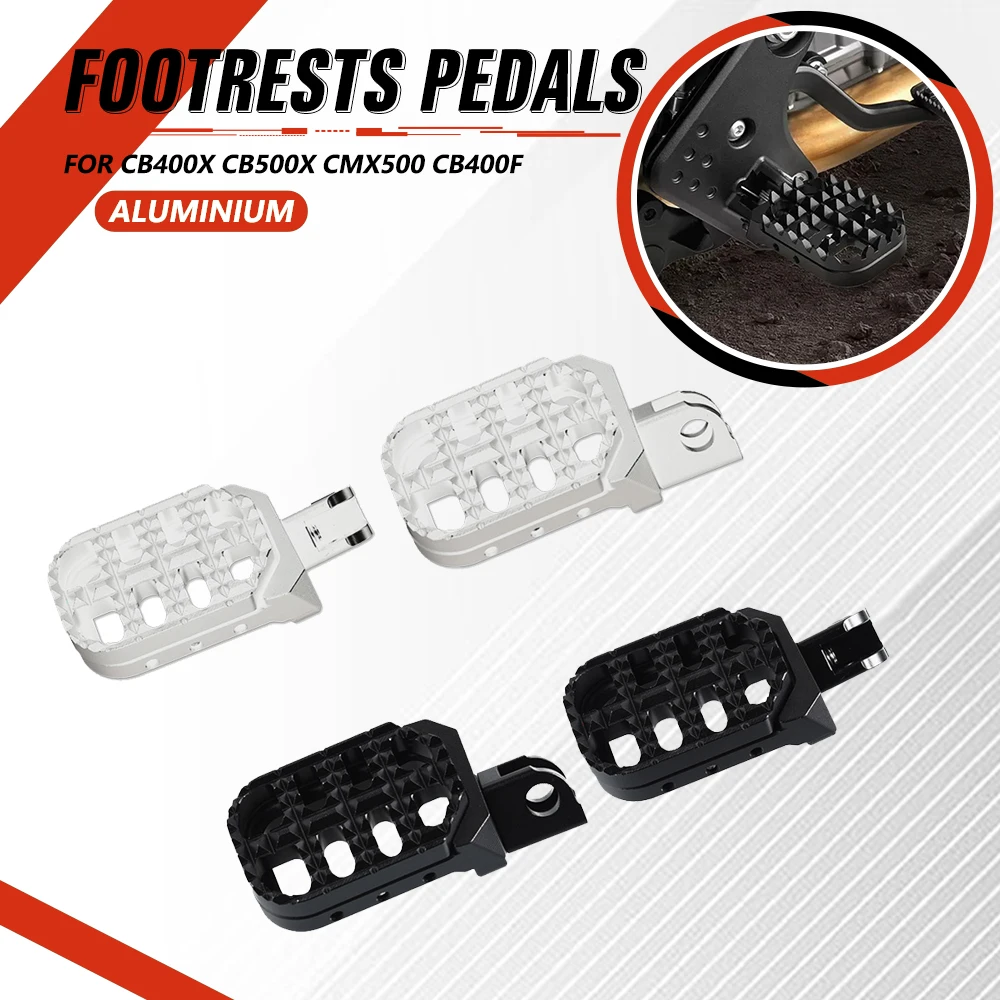 800MT Motorcycle Accessories Rear Foot Pegs Footrests Passenger Pedals For Honda CB400X CB500X CMX500 CB400F CB190R CBF190TR