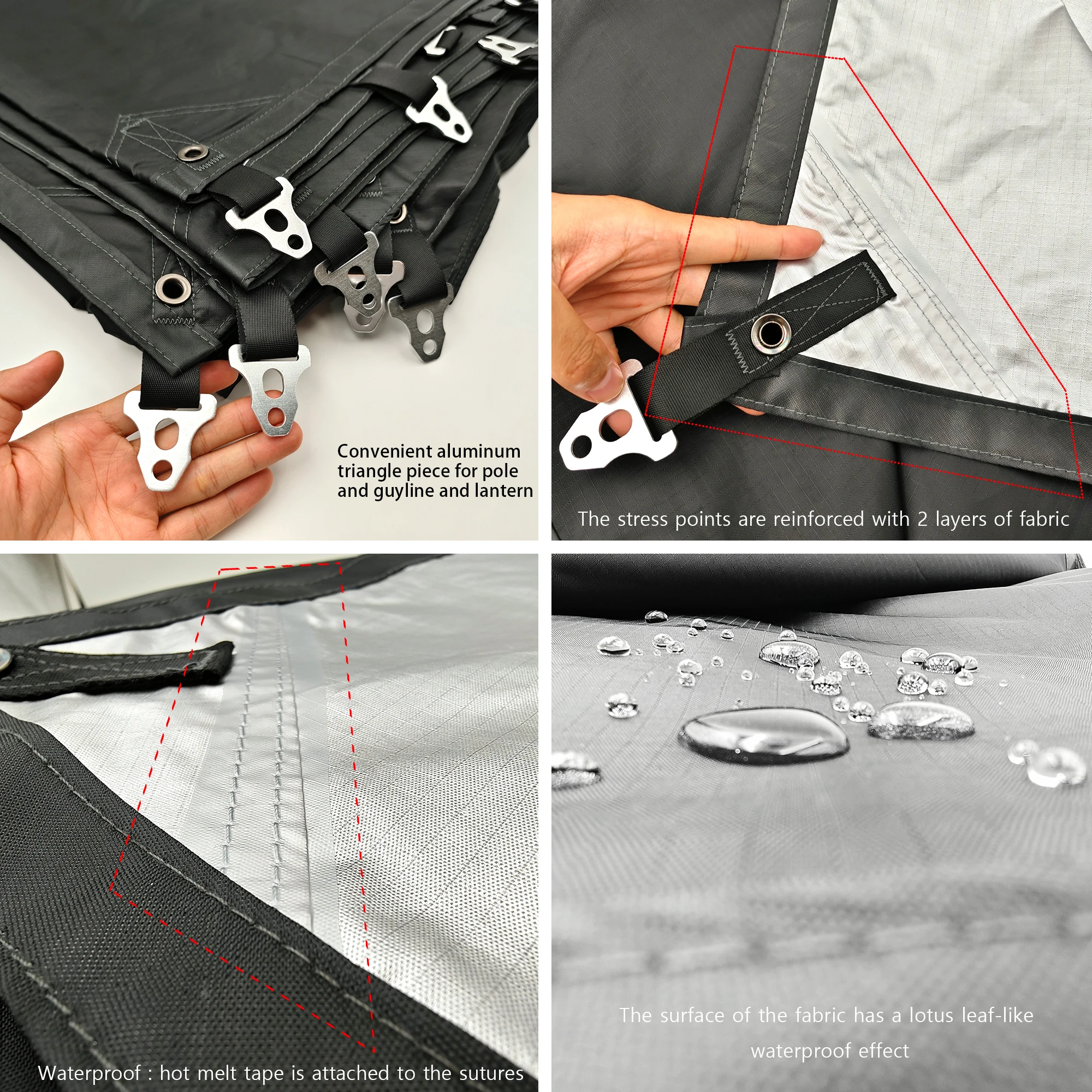 4x6 Large Tarps Heavy Duty Waterproof Tarp Large 4x5 Awning Sunshade Tent Outdoor Camping Oversized 4x6 Tarp Tent 210D Oxford