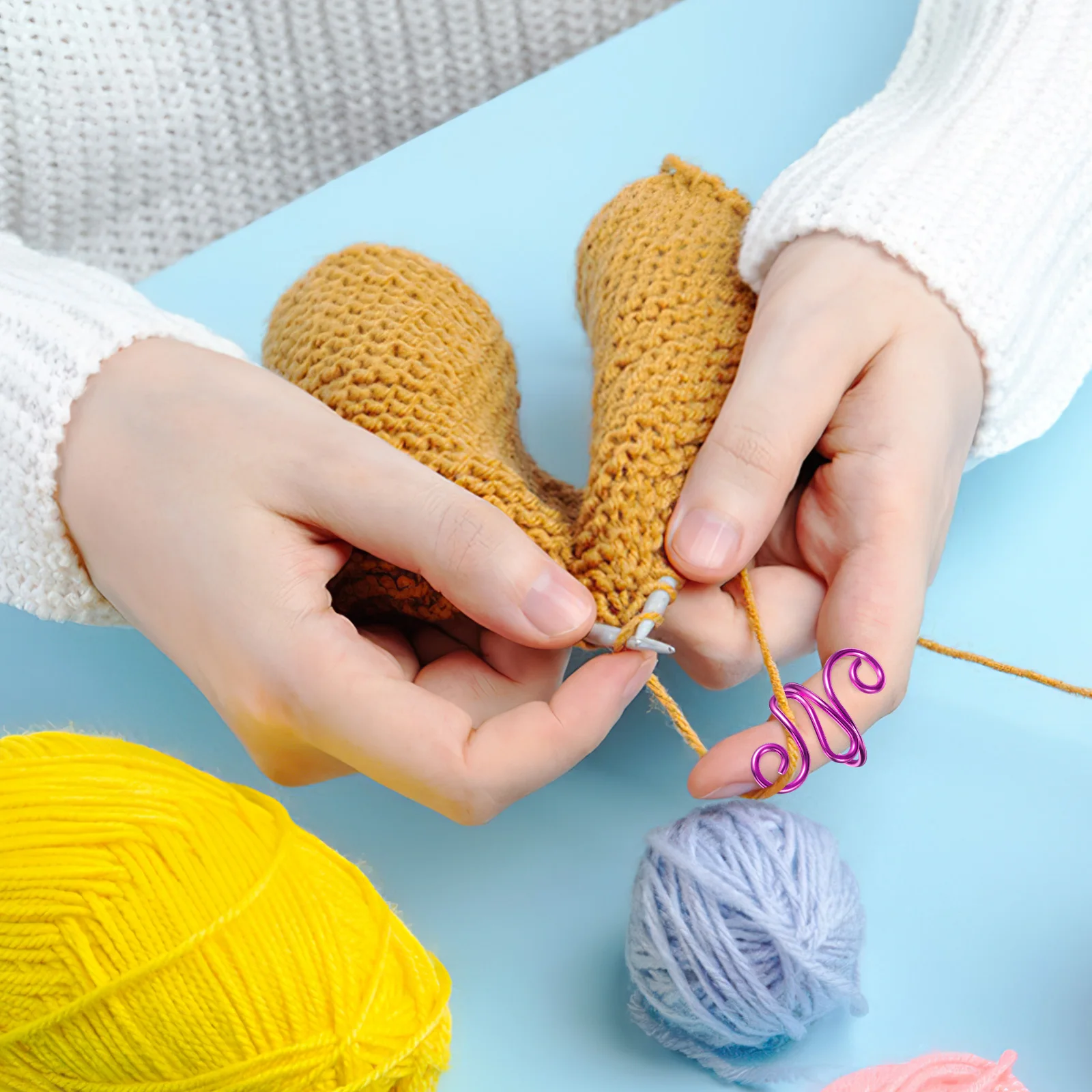 

6 Pcs Crochet Ring for Tension Rings Accessory The Mold Crocheting Yarn Metal Hook