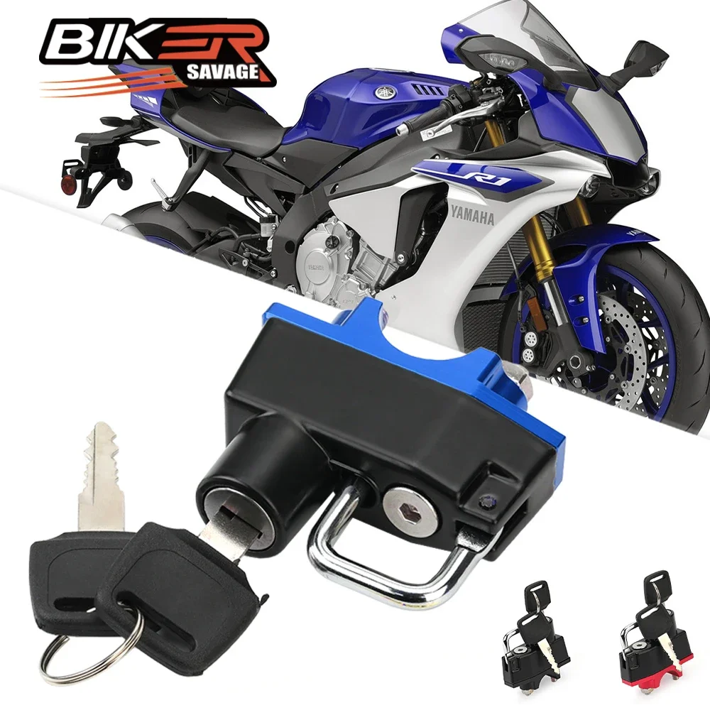 New Helmet Lock For YAMAHA YZFR1 YZFR6 YZFR25 YZFR3 2015-2022 2021 Motorcycle Accessories Locks Latches Key Padlock Anti-Theft