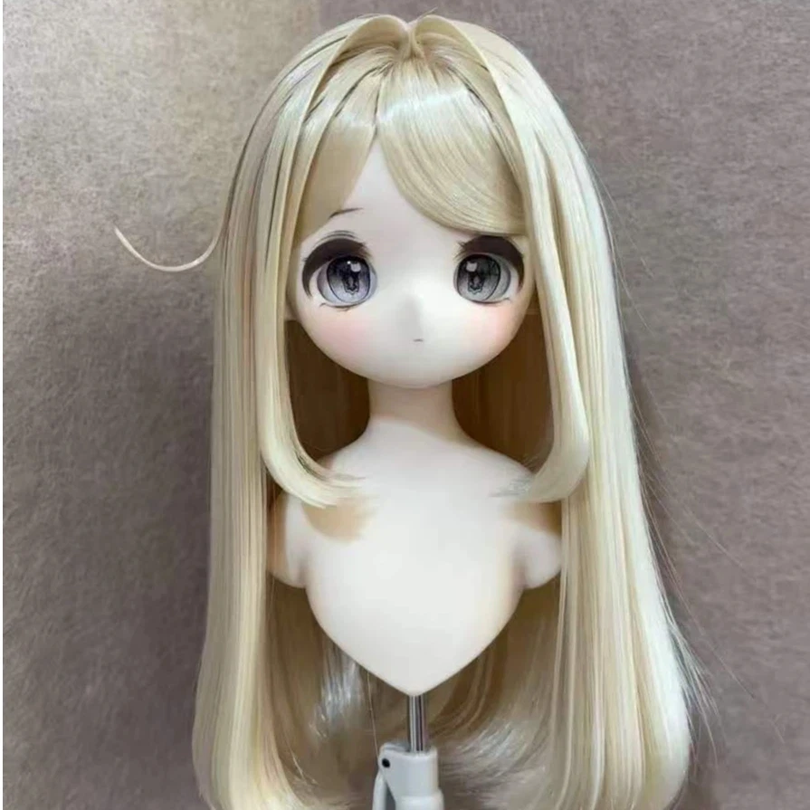 BJD Ready Made Wig High Temperature Fiber Wig 1/3 1/4 1/6, Side Bangs Inward Curl Hair for SD MSD Dollfie Ball Jointed Dolls