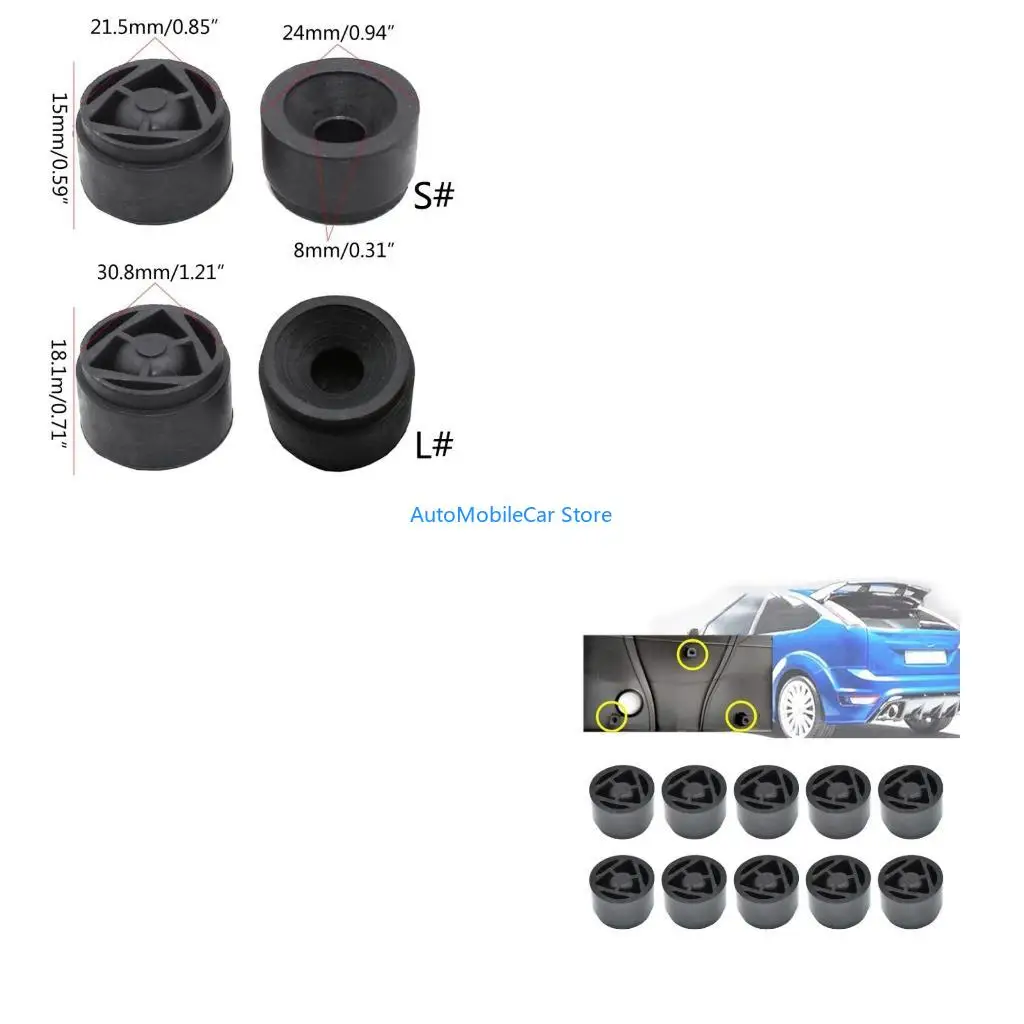 G8TE 10Pcs Engine Rubber Mounting Bush For Focus 1434444 Protective Cover Under Guard