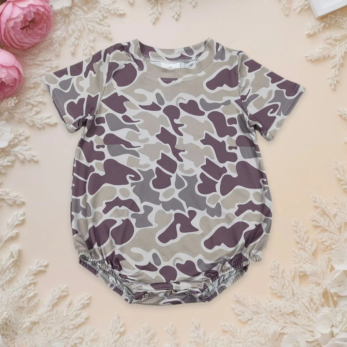 

Newborn Coverall Bodysuit Baby Boy Short Sleeves Southern Camo Toddler Buttons Bubbles Romper Jumpsuit Kids Onesies Wholesale