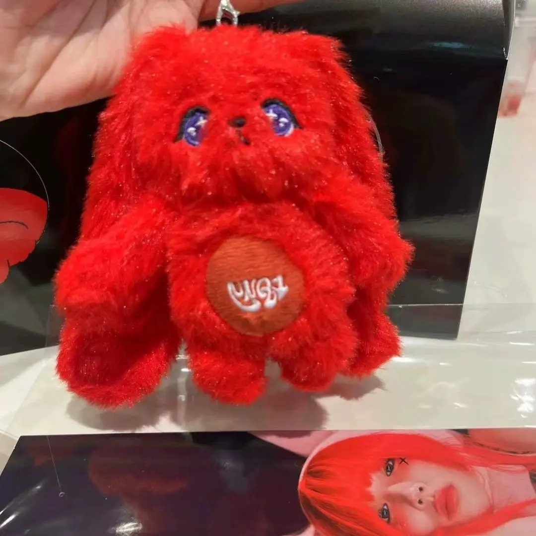 K-Pop Red Rabbit Stuffed Keychain, Idol G, I-DLE, Girl YUQI, Little Doll Bag Pendant, Fãs Presentes Coleção