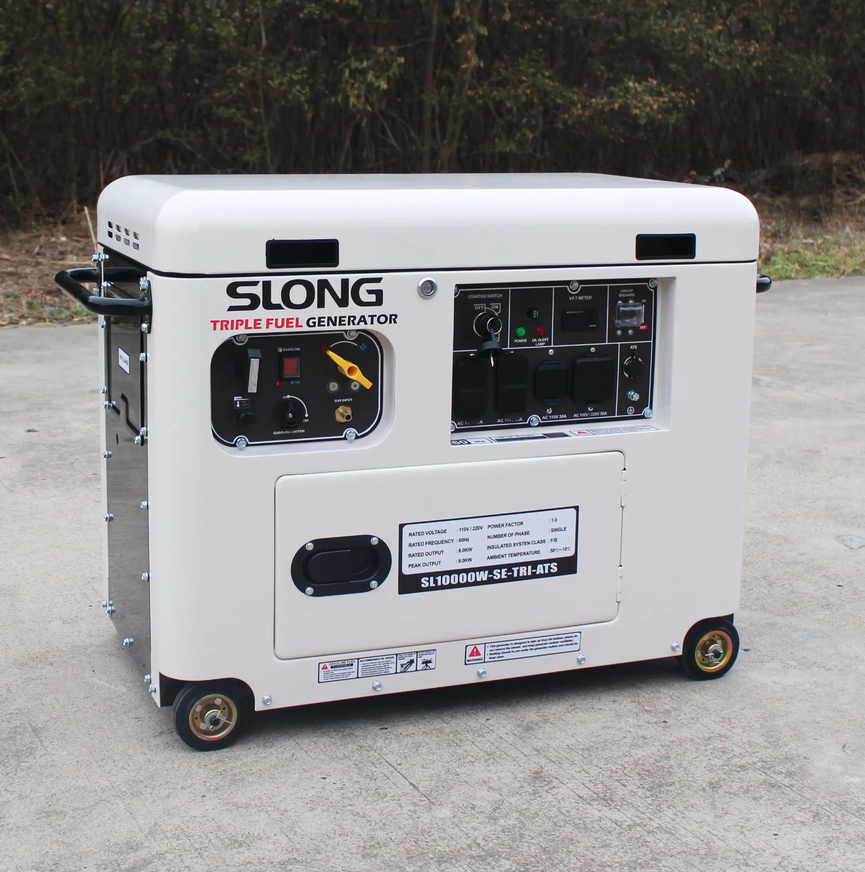 SLONG BRAND 5/6/7/8 kW quiet tri fuel generator