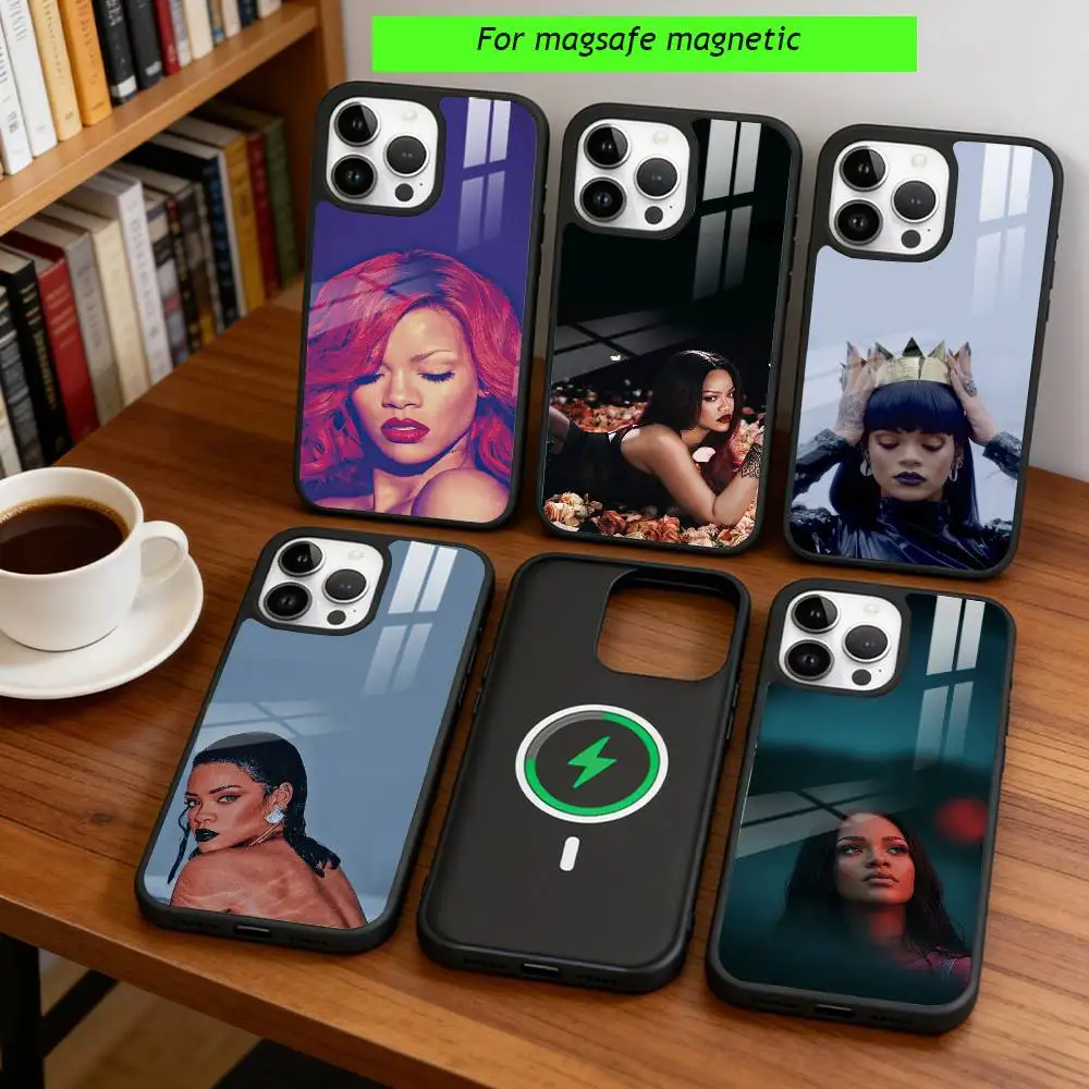 

R-RIHANNA Phone Case For iPhone17,16,15,14,13,12,11 Plus,Pro Magnetic with Magsafe Wireless Charging