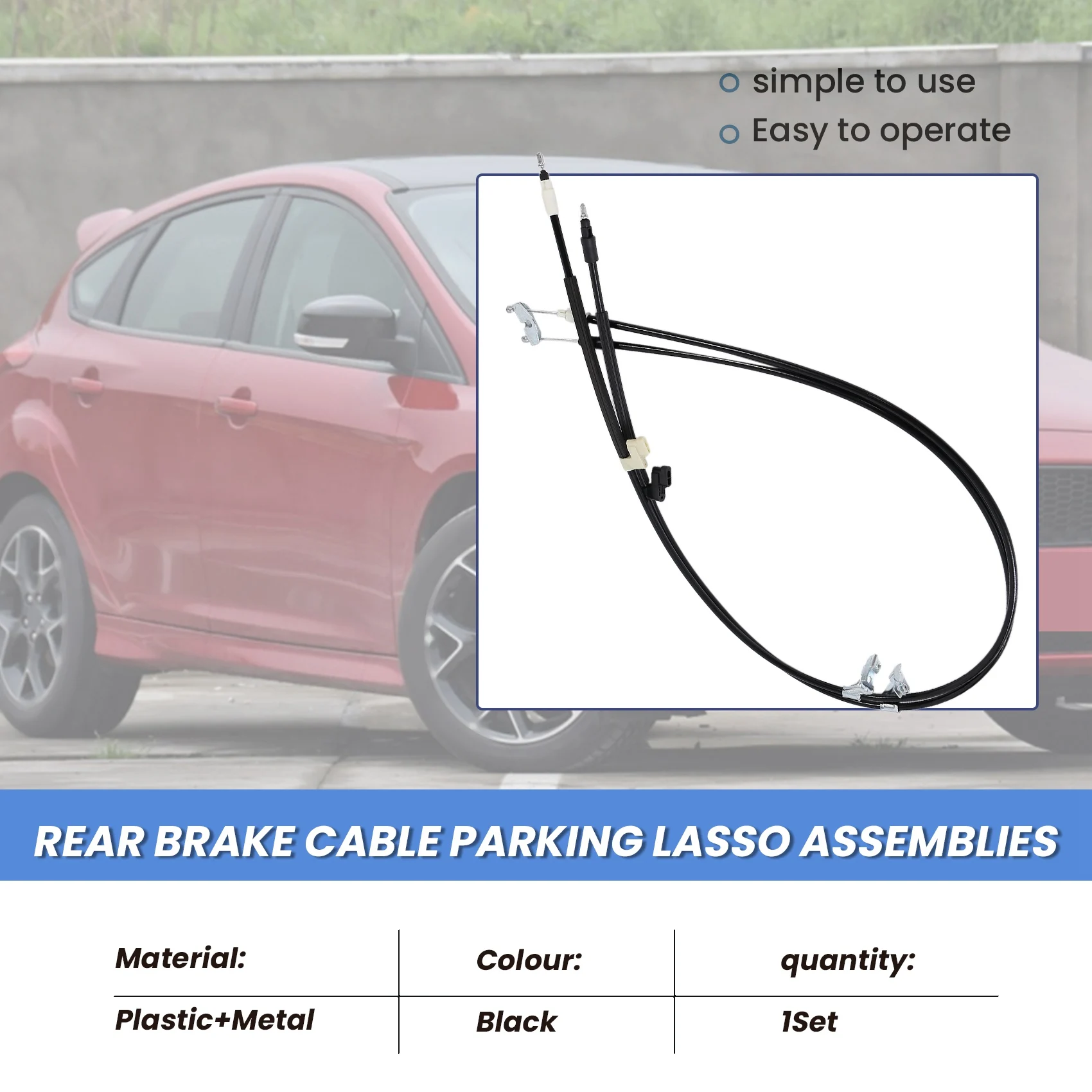Pratici cavi freno di emergenza per parcheggio posteriore per auto AV61-2A603-BK AV61-2A603-BL per Ford Focus 2012-2017 Freno Lasso Assy AV612A60