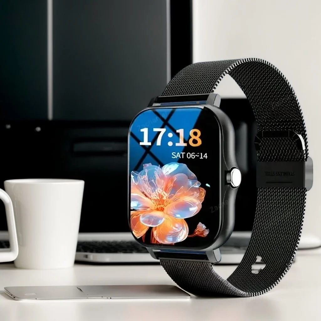 

Смарт-часы 2025 года — Bluetooth-вызов, экран 1,83 дюйма, водонепроницаемый монитор сна и шагомер для iPhone/Android