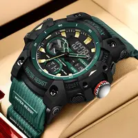 Relojes digitales LIGE de moda para hombre, reloj militar resistente al agua de lujo de marca superior, reloj deportivo informal con pantalla Dual para hombre, reloj para hombre