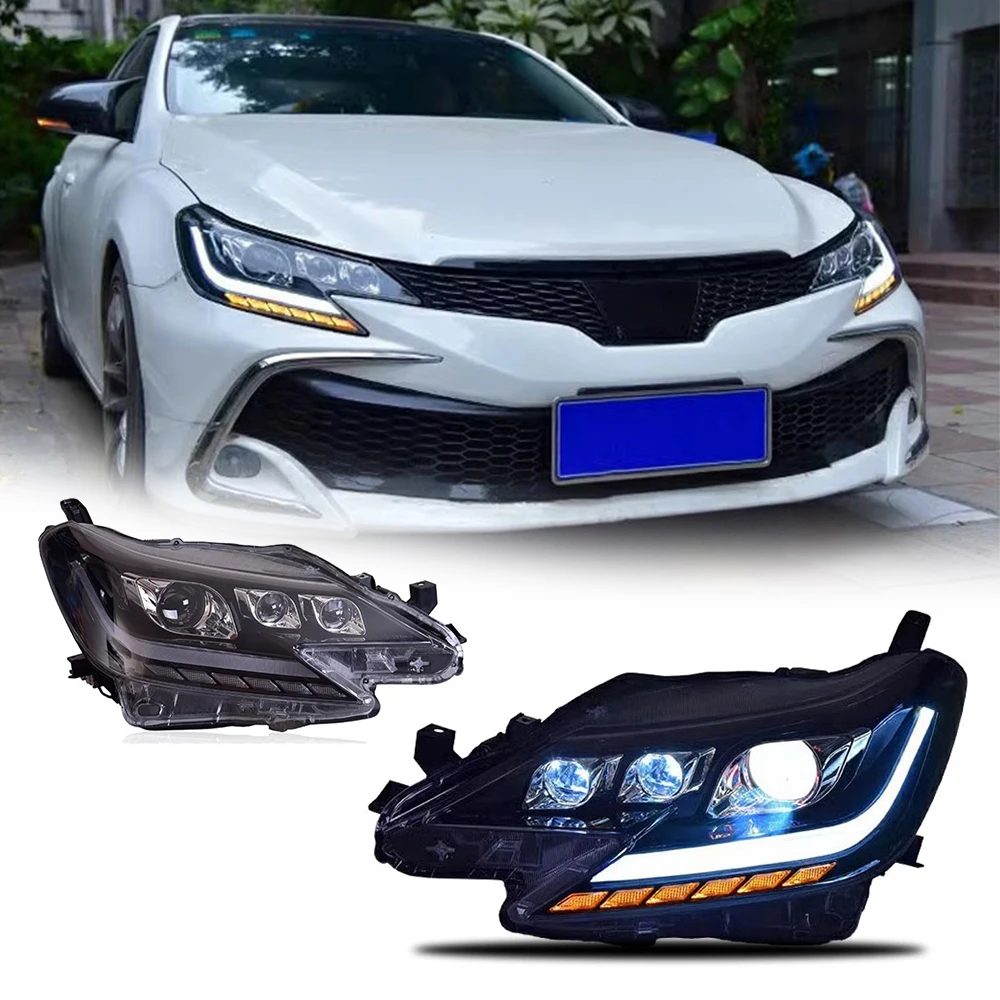 

Стайлинговые светодиодные фары для Toyota REIZ 13-17, новый стиль, светодиодные DRL, автомобильные фары в сборе, сигнал, автоаксессуары, модифицированная лампа