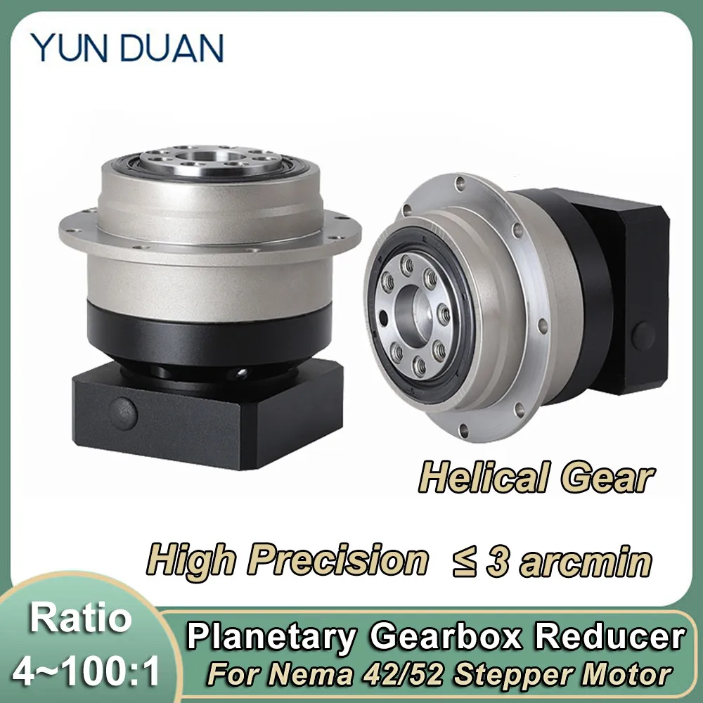 

Flange Output Reducer Ratio4:1-100:1 3Arcmin High Precision 19 24mm Input Planetary Gearbox for Nema42 Nema52 Stepper Motor