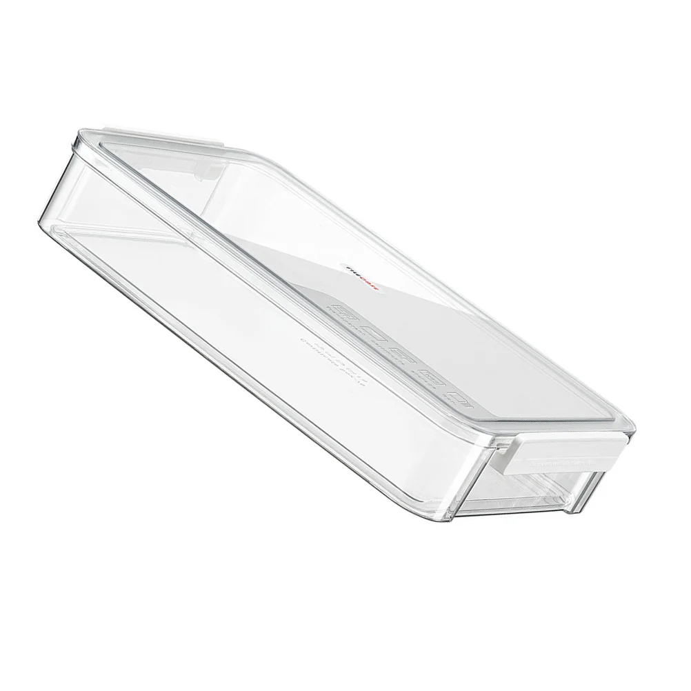 Transparent File Storage Box Stackable Document Organizer Clear Design Premium Pet ABS Material Secure Snap Tight Buckle