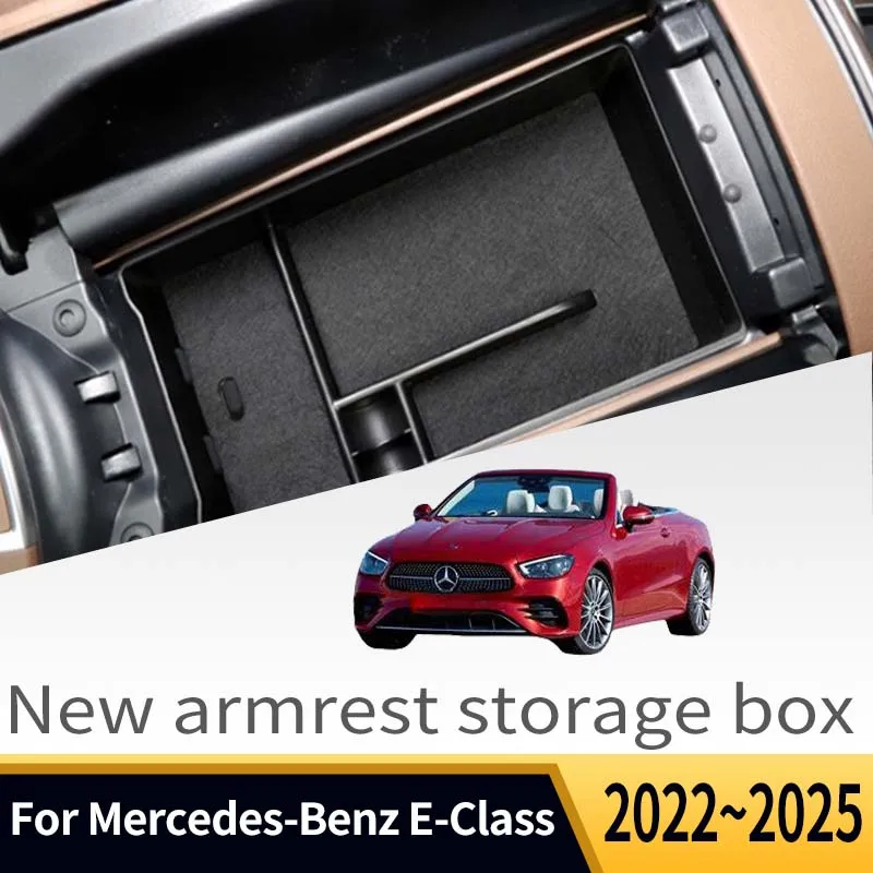 

Auto Parts Suitable For Mercedes-Benz E-Class 2022~2025 Car Central Control Armrest Storage Box Multifunctional Auto Accessories