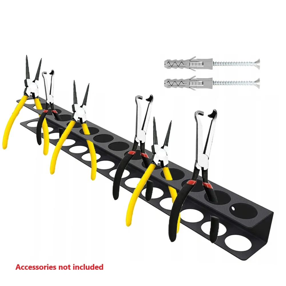 28 Holes Pliers Holder Wall Mount Wall Mounted Tool Organizers Hammer Rack Organizer Hand Tool Organizer Bracket Tool access