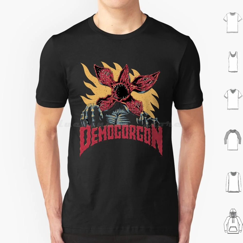 Demogorgon T Shirt 6Xl Cotton Cool Tee Demogorgon Eleven Netflix Dustin Stranger Mike Things Lucas Upside Down 80S Tv Horror