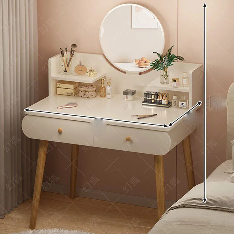 Cosmetics Women Dressing Table Luxury Girl Modern Living Room Mobile Drawers Vanity Table Storage Penteadeira Trendy Furniture