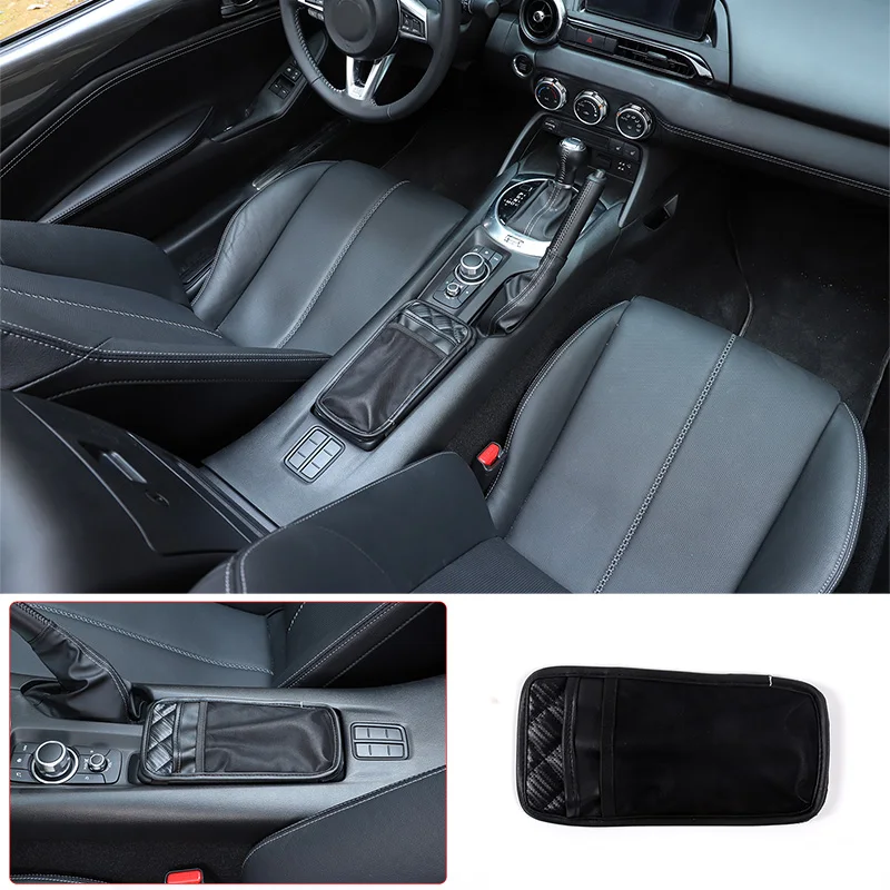 Car Armrest Pocket Protective Case Mobile Phone Storage Bag For Mazda MX-5 MX5 ND 2016-2023 Car tools Accessories