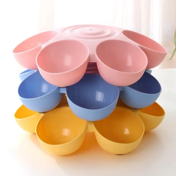 6 In 1 Dog Bowl Puppy Slow Feeder Dog Bowl Cat Water Bottle Flower Shape Cat Water Feeding Bowl Healthy Diet Dish Pet Accessory 6