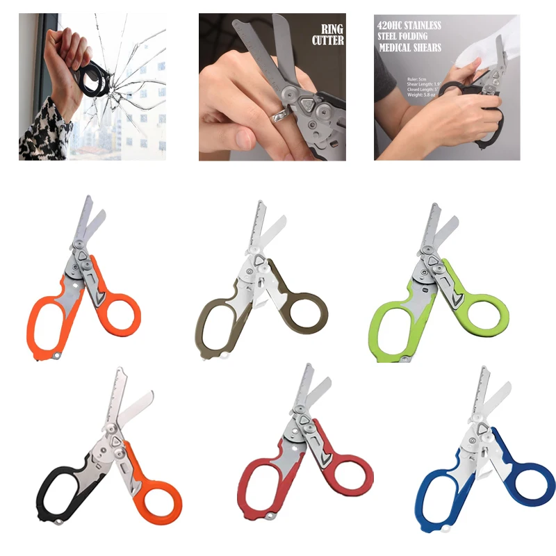 

Portable Multi-Purpose Scissors Raptors First Aid Expert Tactical Folding Scissors Set Outdoor Survival Tool Medical Scissors