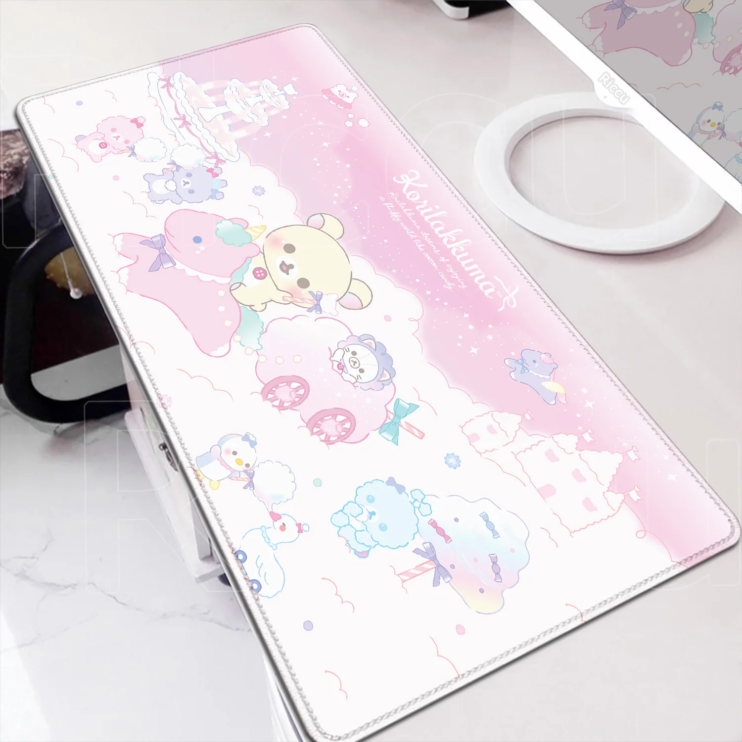 Anime Mauspad Kawaii Laptop Schreibtisch Dekoration Maus 30x80cm Gamer Gummi Matte Nette Rilakkuma Nicht-slip tastatur Büro Zubehör