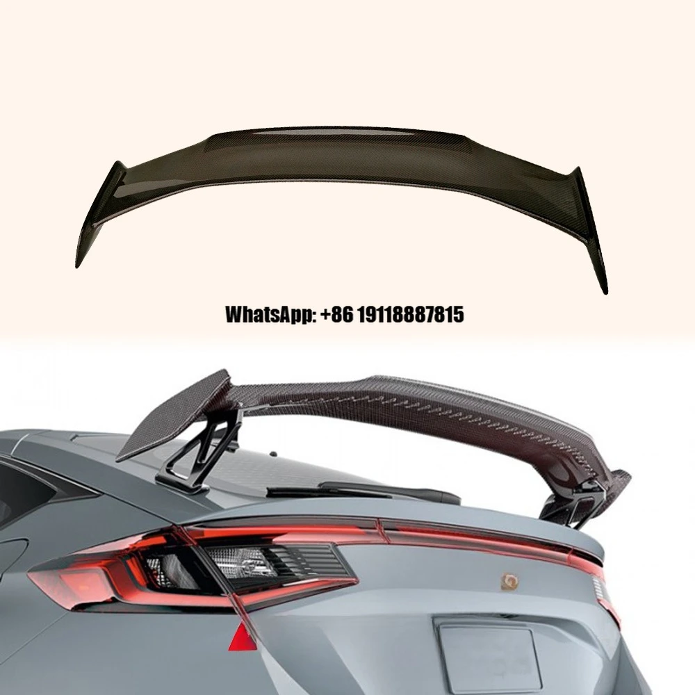 

For Honda Type R FL5 2022+ MD Style Hon Red Carbon Fiber Rear Trunk Spoiler Wing