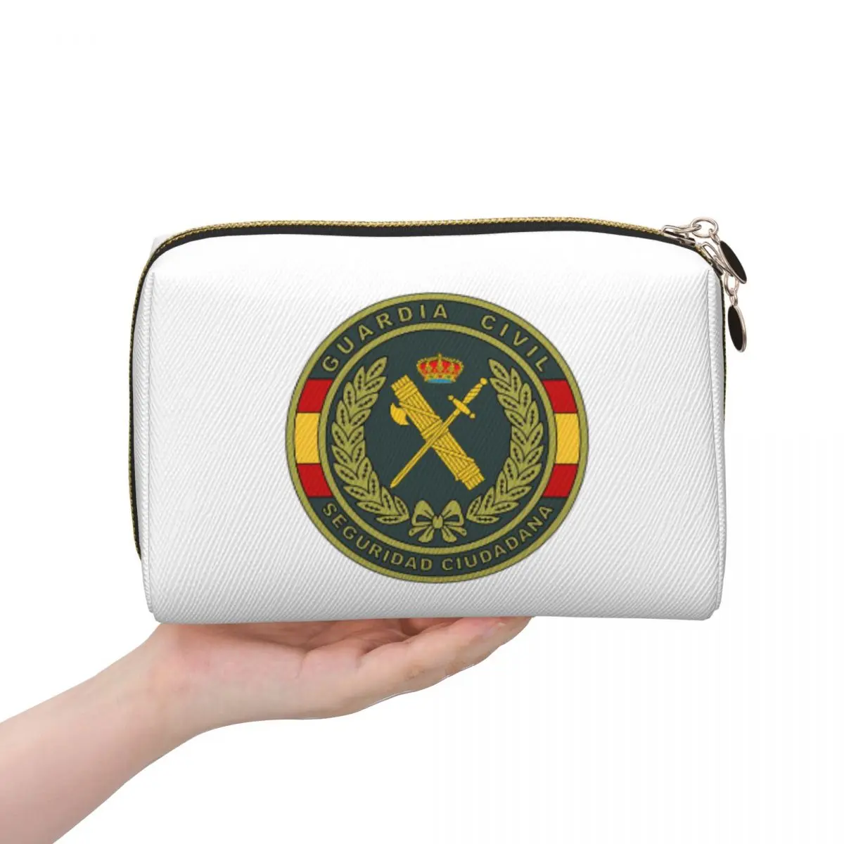 Emblem Of The Spanish Civil Guard Women Cosmetic Bags Travel Makeup Organizer Pouch Toiletry Storage Dopp Kit Box