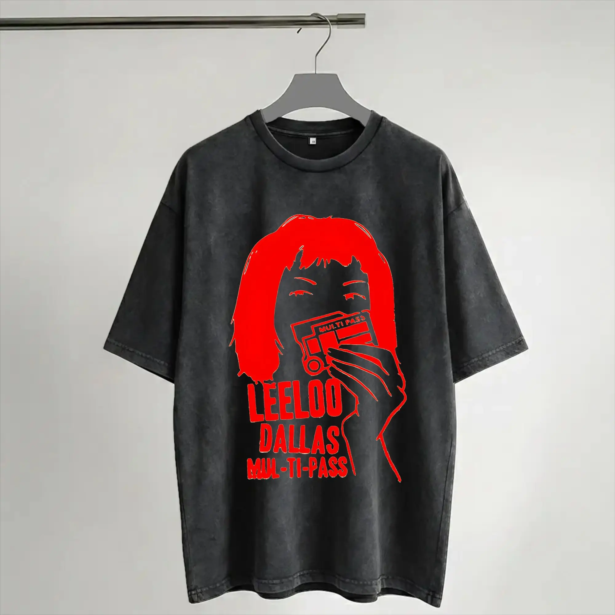 Leeloo Dallas The Fifth Element  Washed T Shirt Streetwear Hip Hop Vintage T-Shirts  Tees for Men Women Short Sleeve Harajuku