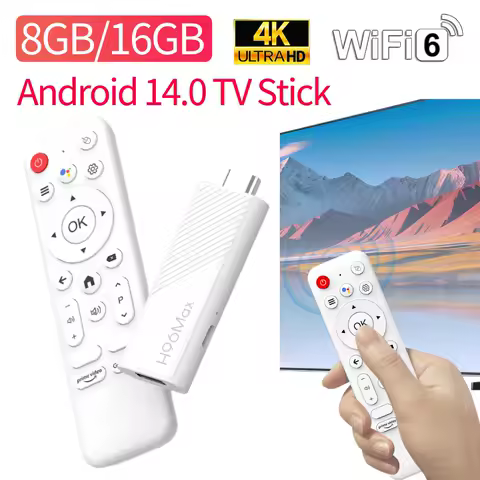 H96 MAX H313 mini TV Stick Android14 Quad Core Wifi6 BT5.0 4K@60fps ATV Launcher Google Voice Assistant Media Player AI TV Stick