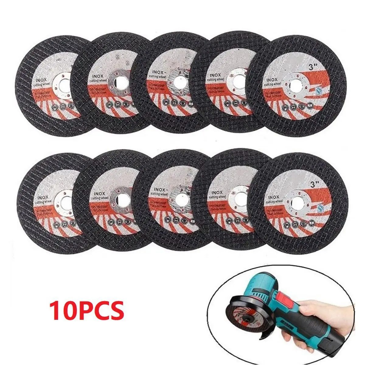 10PCS 75Mm Mini Slijpschijf Circulaire Hars Slijpschijf voor 10Mm Boring Haakse Slijper Hout tegel Slijpschijf Power Tool