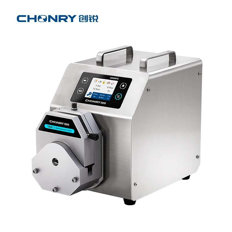 Dual Channel Filling Machine Stainless Steel Peristaltic Pumps Digital High Flow