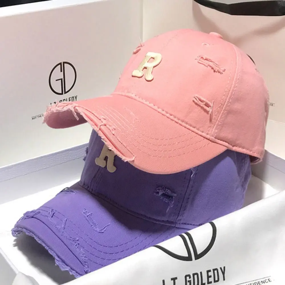 

Cotton OverSize Baseball Cap Adjustable Washable Vintage Duck Tongue Cap Letters Comfortable Large Head Circlet Cap