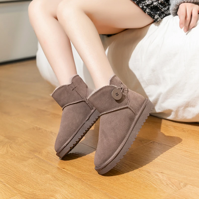 防水メンズウィンターブーツ、フェイクファー裏地付き＆通気性、新年のブランチや雪の冒険に最適なチャンキーソール