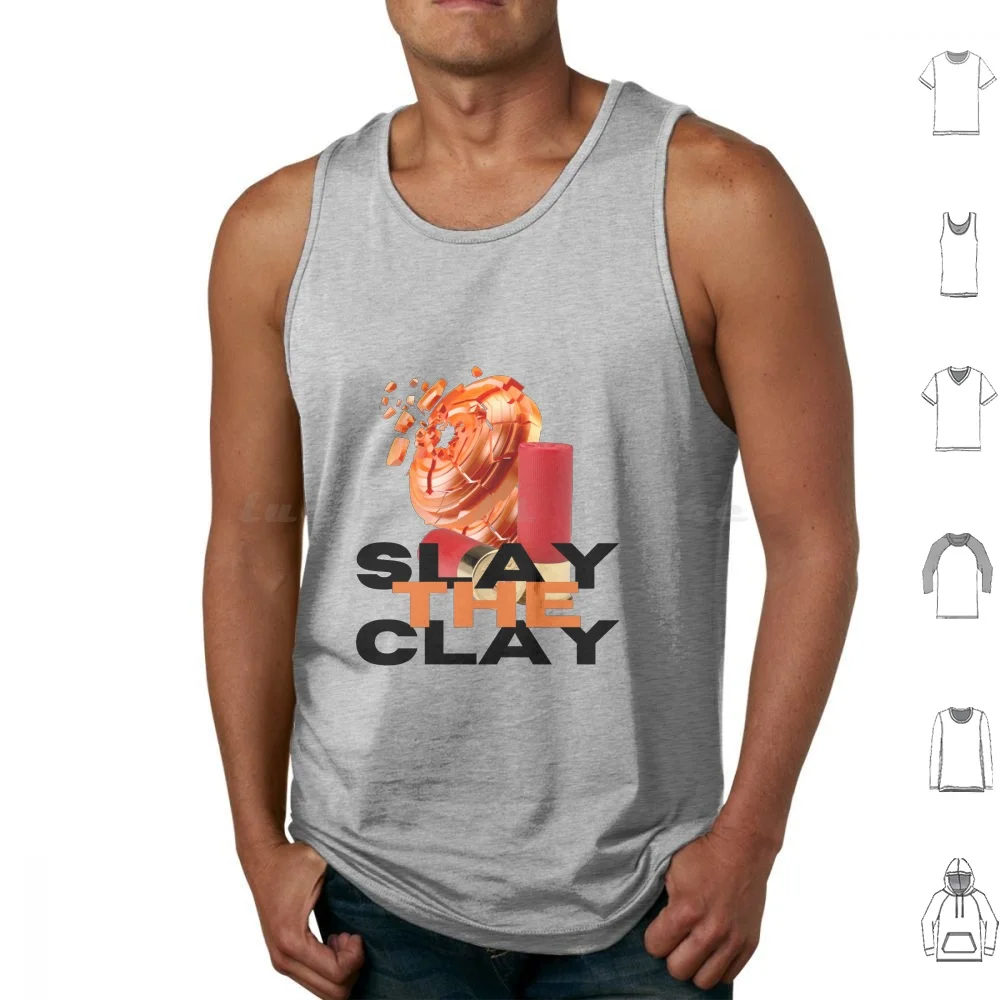 Slay The Clay ( W ) Tank Tops Print Cotton Slay Clay Slay The Clay Shooting Shoot Clay Target Skeet Shotgun