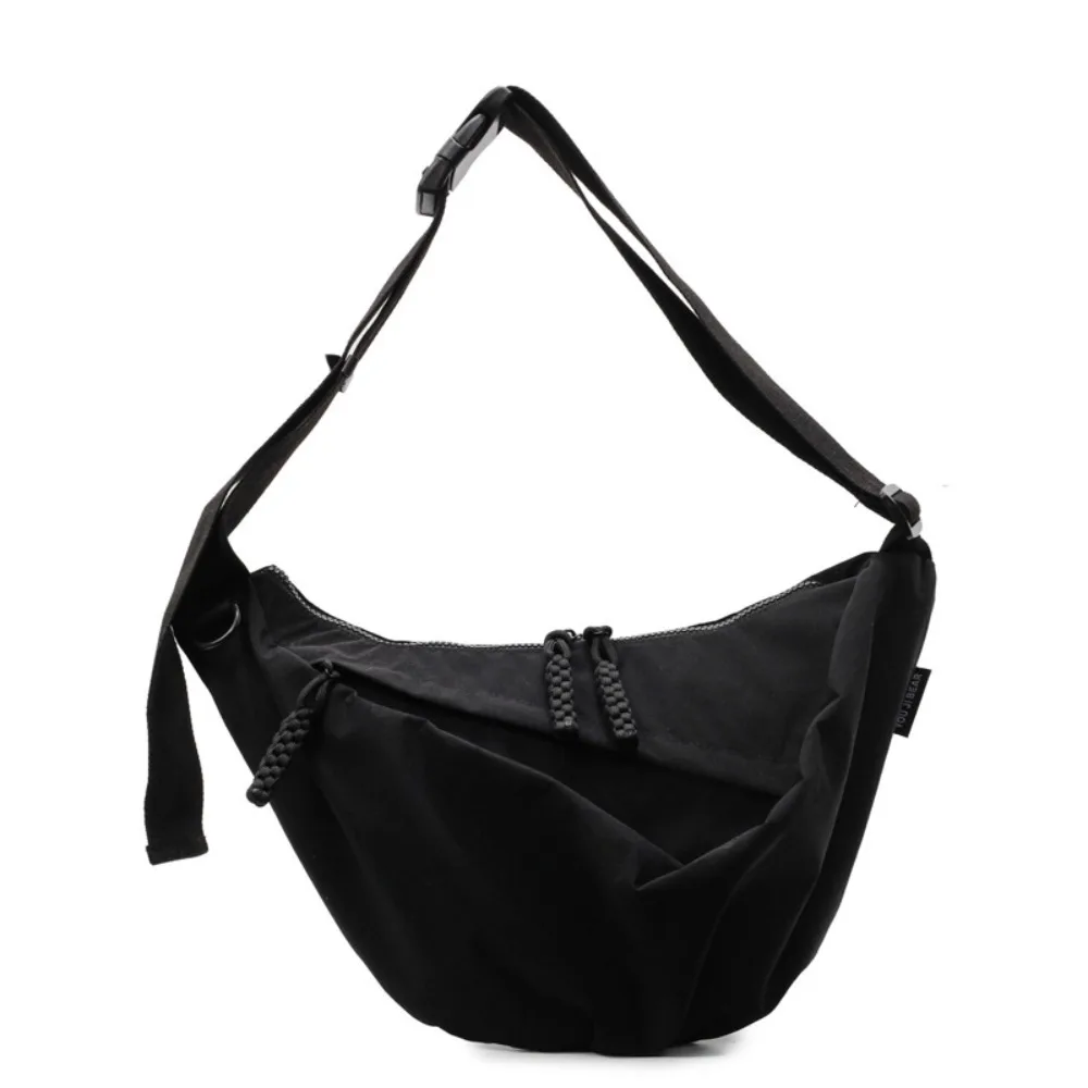 

Новая модная женская сумка-пельмень через плечо из нейлона, плиссированная, легкая, с молнией, однотонная, большой вместимости