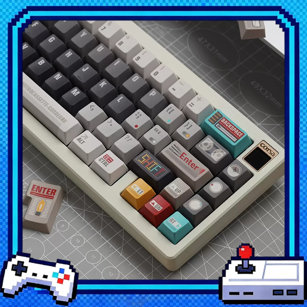TUTKEYS Retro Synthesizer Keycaps High quality PBT Cherry Factory Keyboard Keycaps Letters are opaque Standard cross shaft