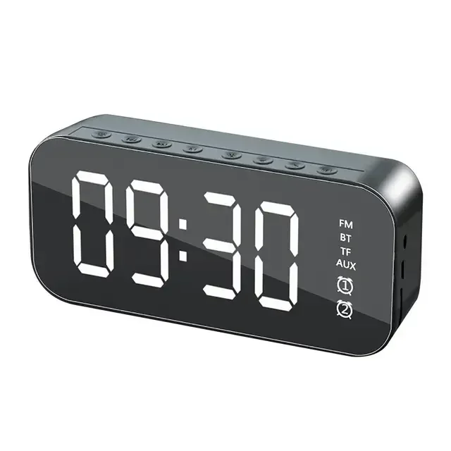 LED Alarm Clock Wireless Bluetooth Speaker Clock Desktop Decoration Student Digital Clock Desk Decorations Electronic Table Home