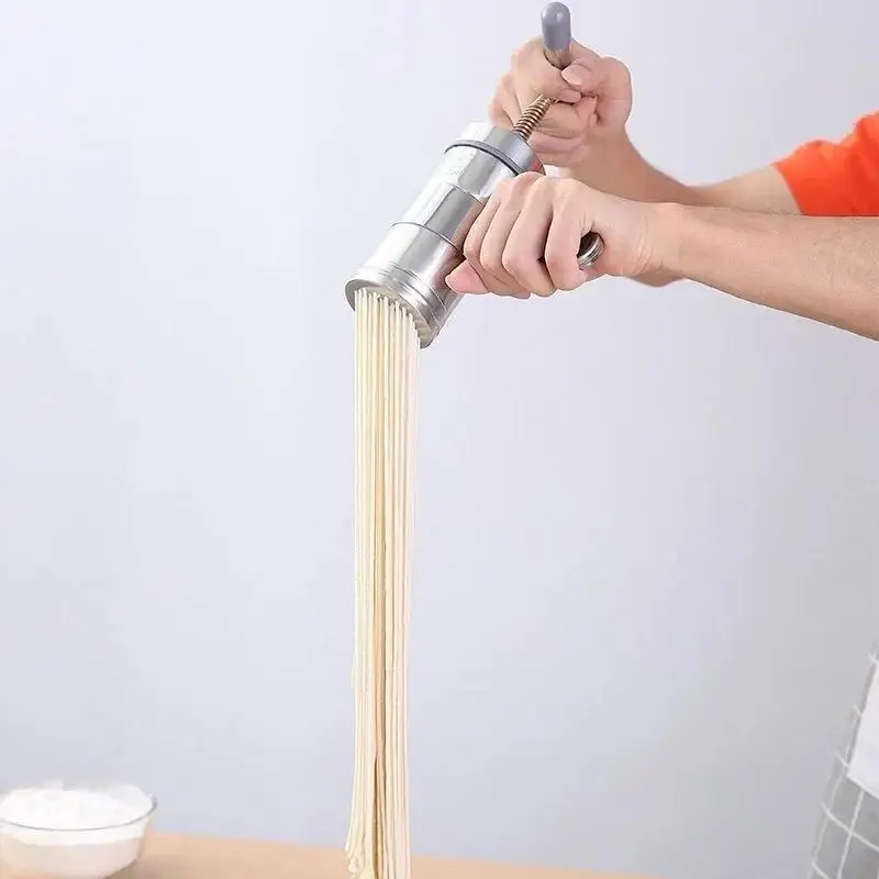 Practical New Stainless Steel Manual Noodle Maker Household Multifunctional Hand Pressed Noodle Machine Kitchen Cooking Tool