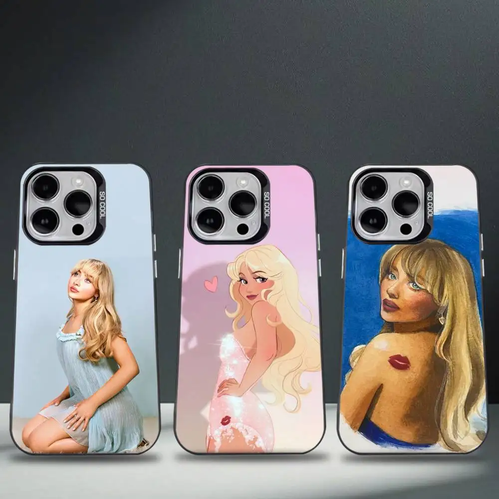 

Singer S-Sabrina C-Carpenter Phone Case For iPhone 16,15,14,13,12,11,8,7,Pro,Max,Plus,Mini,XS,SE Anti Fall Black Matte Hard