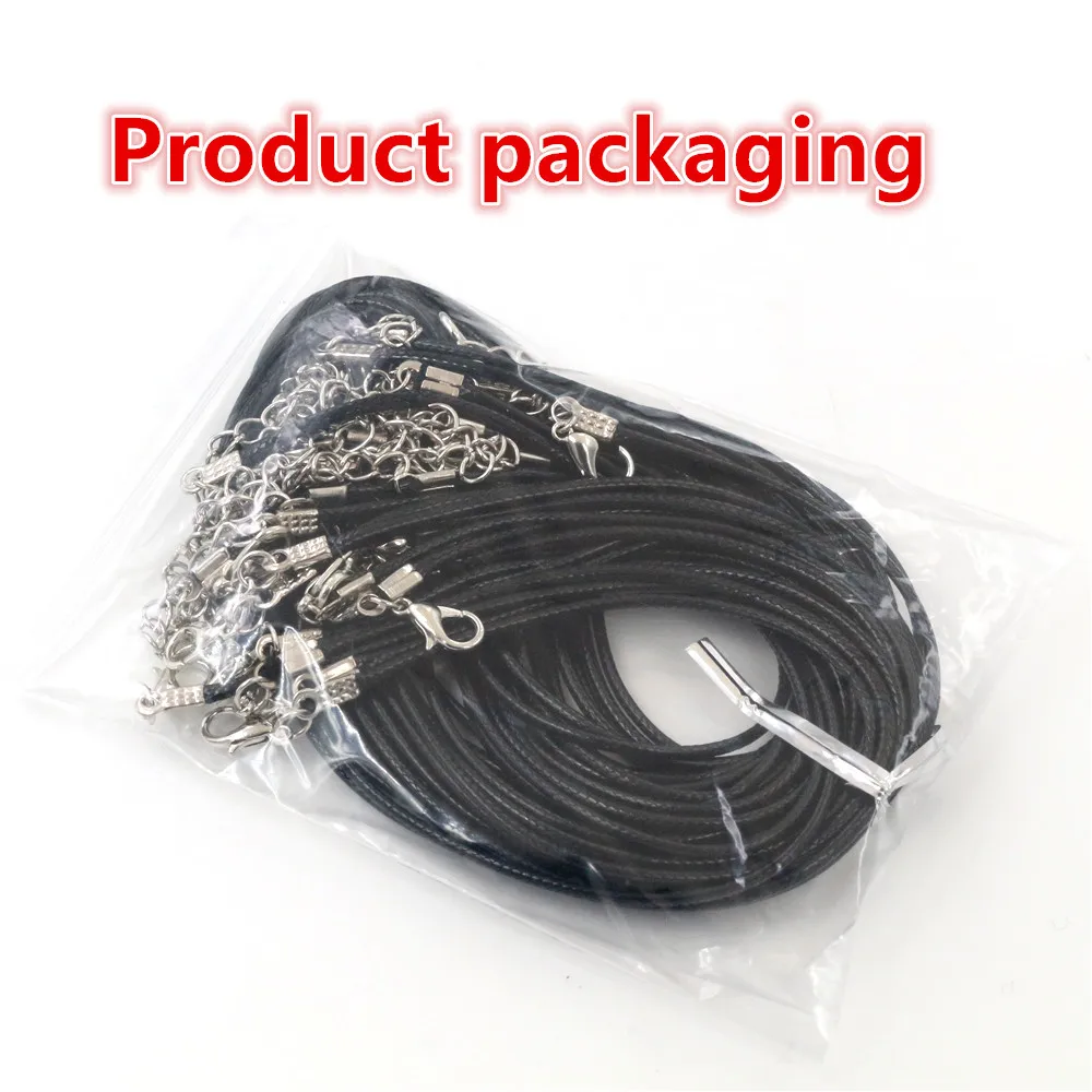 20Pcs Handmade Leather Adjustable Braided Rope Necklaces & Pendant Charms Findings Lobster Clasp String Cord