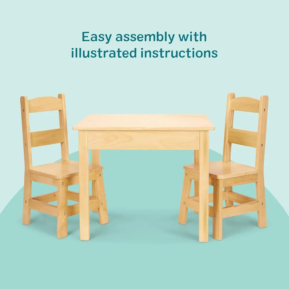 مجموعة طاولات وكراسي خشبية متينة للأطفال الصغار، مثالية لغرفة لعب الأطفال وتعليم مونتيسوري، للأعمار من 3 سنوات فما فوق #5
