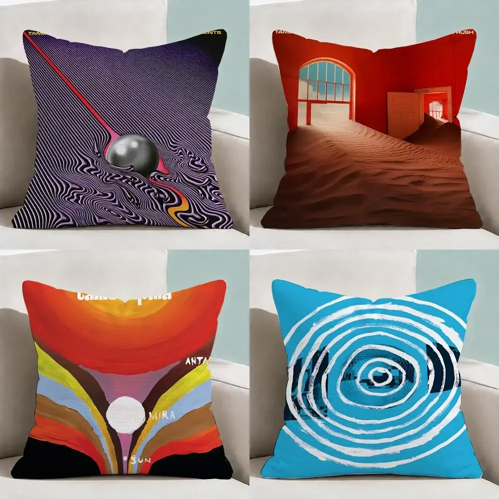 Band Tame Impala Psychedelic Cushion Cover  Throw Pillow Soft Short Plush Cozy Durable Colorfast Sofa Bedroom Home Decor Gift